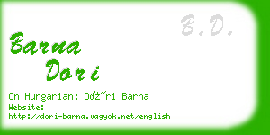 barna dori business card